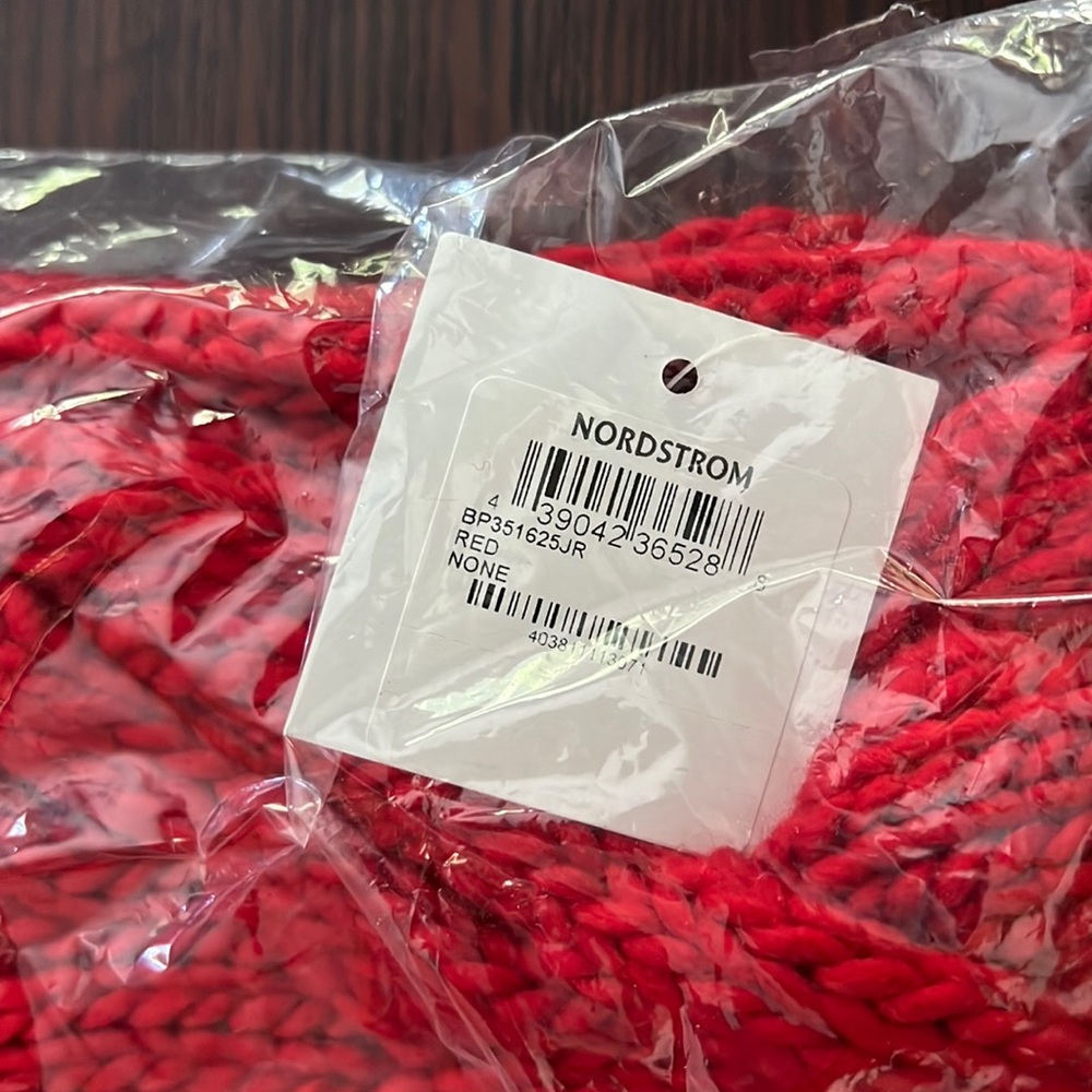 BP red infinity scarf from Nordstrom